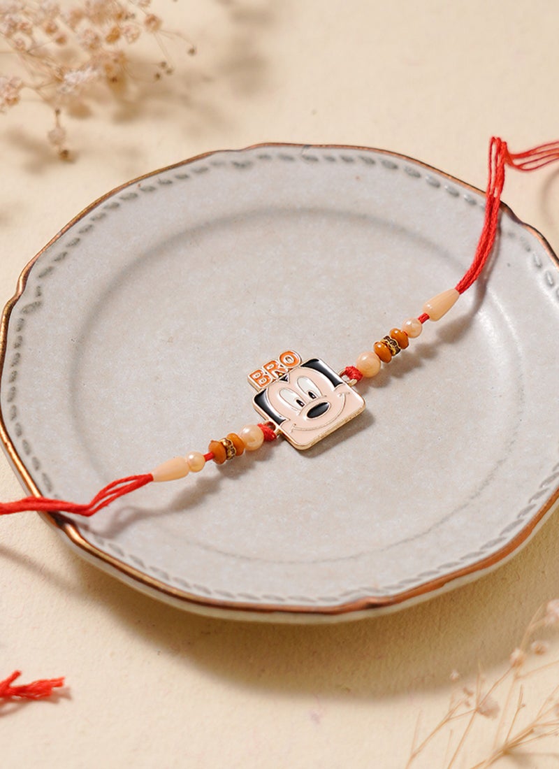 Madhoor Mickey Mouse Kids Rakhi Red Designer Raksha Bandhan Thread ,Premium Handmade ,1 Piece-38 CM - Image 3