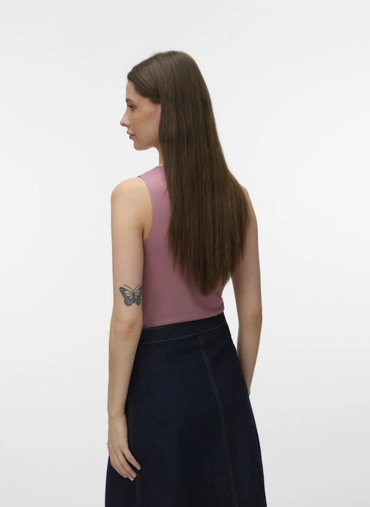 فيرو مودا Boat Neck Sleeveless Top