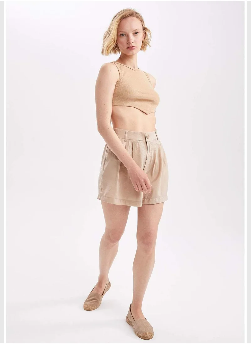 DeFacto Regular Fit High Waisted Mini Short
