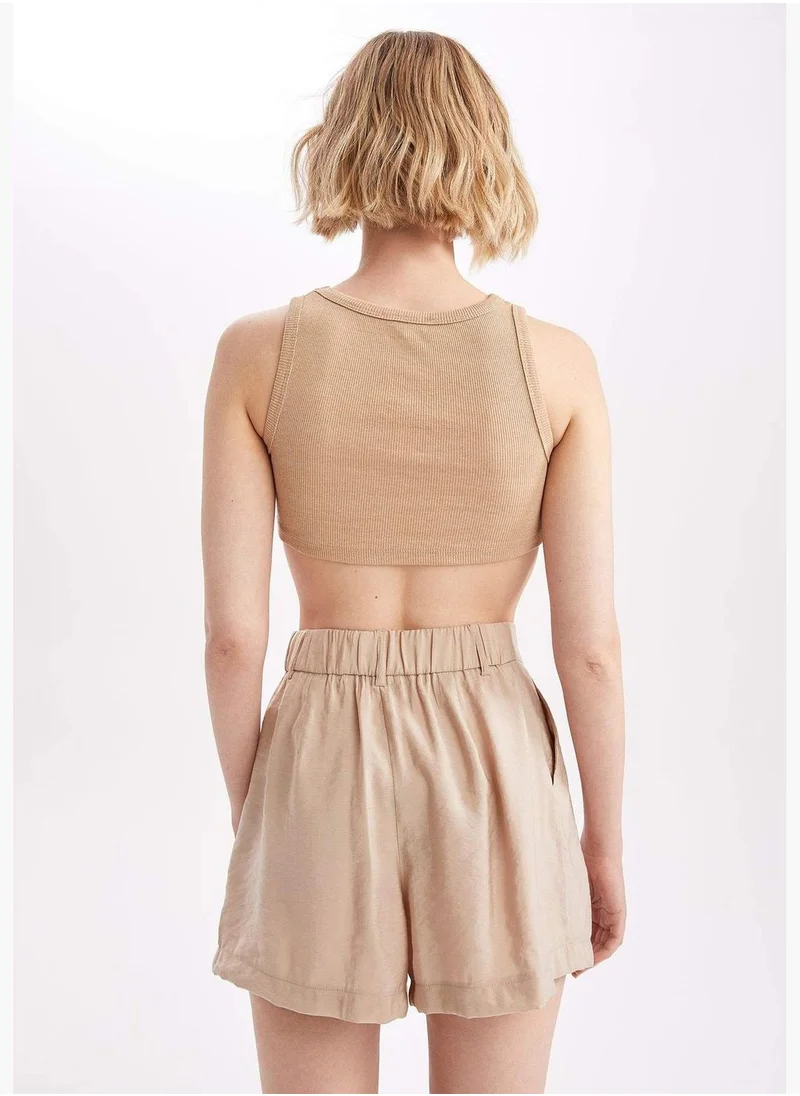 DeFacto Regular Fit High Waisted Mini Short