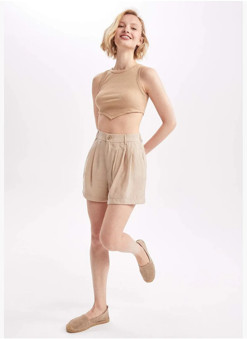 DeFacto Regular Fit High Waisted Mini Short
