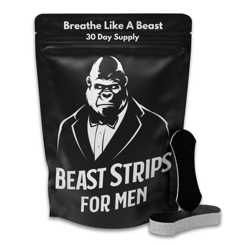 BEAST TAPE Beast Strips 30 Pack ExtraStrong No More Sleep Headaches Helps with Snoring Nasal Congestion Exercise Specially Designed for Men