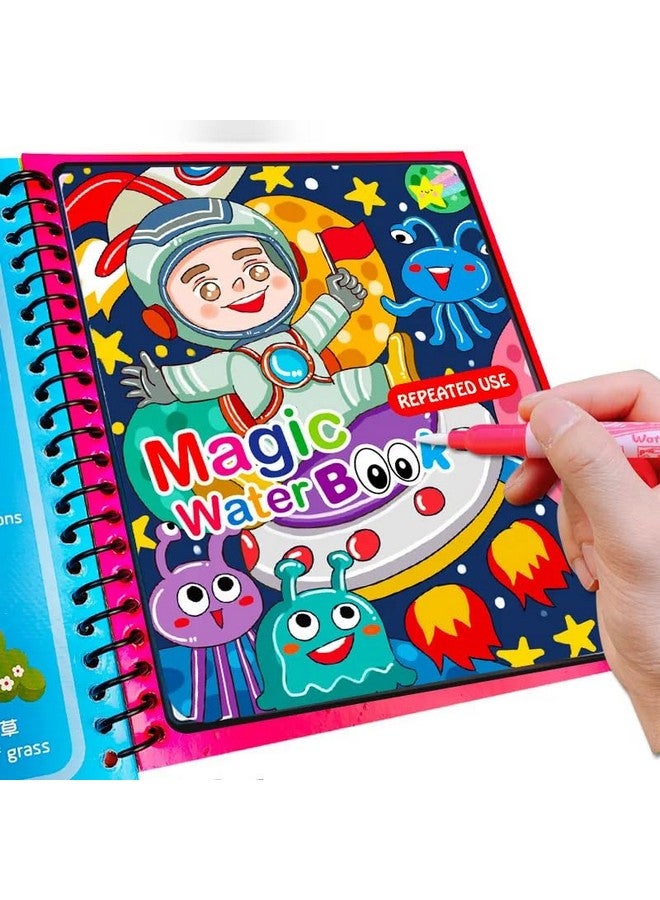 VGRASSP Reusable Magic Water Quick Dry Book Learning Toy Doodle and Scribble with Magic Doodle Pen for Painting Fun Drawing Pad Toy for Boys and Girls - (Random Designs As Per Stock) (MWB001) - Image 4
