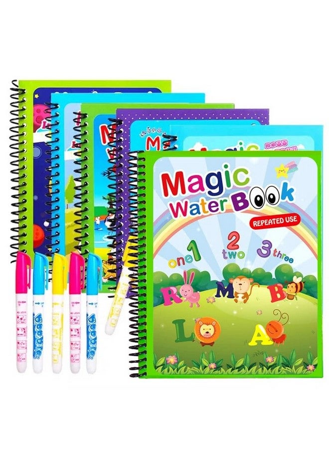 VGRASSP Reusable Magic Water Quick Dry Book Learning Toy Doodle and Scribble with Magic Doodle Pen for Painting Fun Drawing Pad Toy for Boys and Girls - (Random Designs As Per Stock) (MWB001) - Image 2