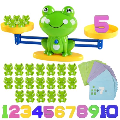 ISMETACU Frog Balance Math Toy for Preschool Cool Counting Manipulatives and STEM Learning Materials for Kids Ages 57 Fun Number Match Activity for PreK Classroom and Early Education Centers - Image 1
