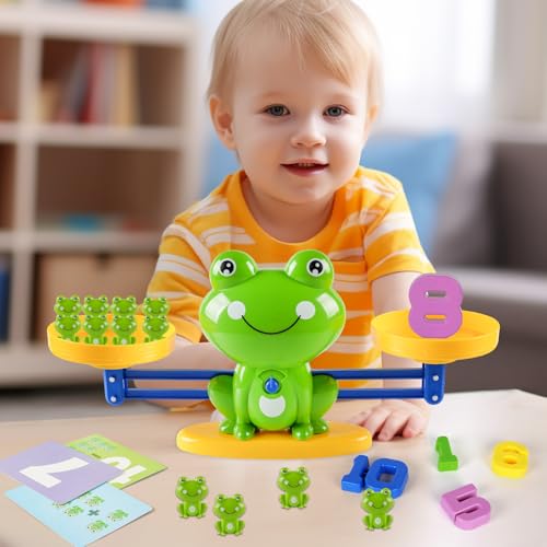 ISMETACU Frog Balance Math Toy for Preschool Cool Counting Manipulatives and STEM Learning Materials for Kids Ages 57 Fun Number Match Activity for PreK Classroom and Early Education Centers - Image 5