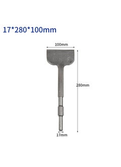 Hex Handle Electric Drill Sharp Flat Wide Groove Concrete Wall Brick Surface Mixed Concrete Shovel 17X280X100 flat