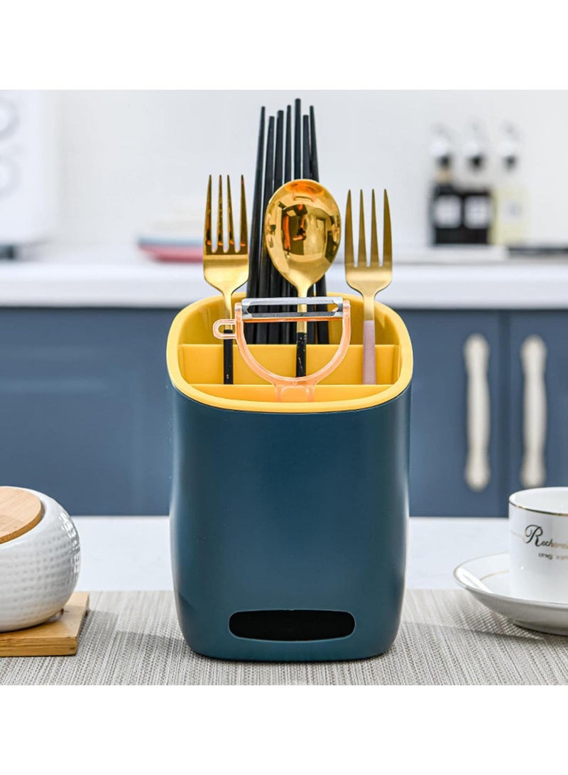 GGOOT Chopstick Basket,Detachable Silverware Holder with 3 Compartments | Dishwasher Rack Kitchen Household Drain Containers Drying Rack Tableware Container - Image 2