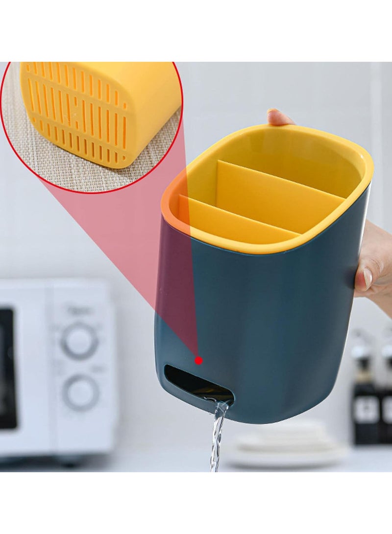 GGOOT Chopstick Basket,Detachable Silverware Holder with 3 Compartments | Dishwasher Rack Kitchen Household Drain Containers Drying Rack Tableware Container - Image 5
