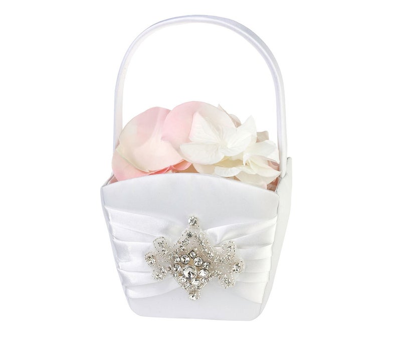 Lillian Rose Glamorous Jeweled Rhinestone Flower Girl Basket (FB430) - Image 5