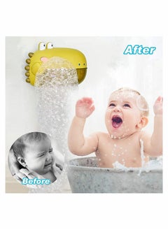SYOSI Bubble Bath Toy Bath Toys Automatically Spit Bubbles Baby Bath Toys Baby Bubble Machine for Tub and Plays 12 Childrens Songs Cute Dinosaur Bathtub Toys Bubble Maker, Green  - Image 2