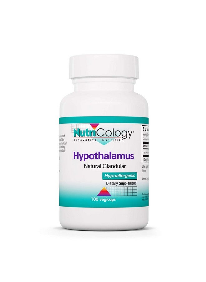 Nutricology Nutricology Hypothalamus Supplement - Endocrine Support, Natural Glandular, 500mg Adrenal Support, Adrenal Pituitary, Adrenal Gland Function, Bovine, Lyophilized, Vegicaps - 100 Count  - Image 1