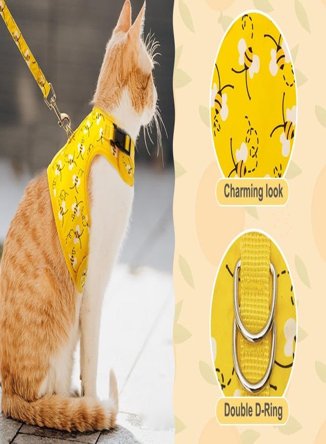 PETANGEL Cat & Small Dog Puppy Harness with Leash and Collar for Walking - Escape Proof - Adjustable Soft Vest Harnesses for Small Dogs and Cats (Size L, Adjustable Chest: 42cm - 45cm) - Image 2