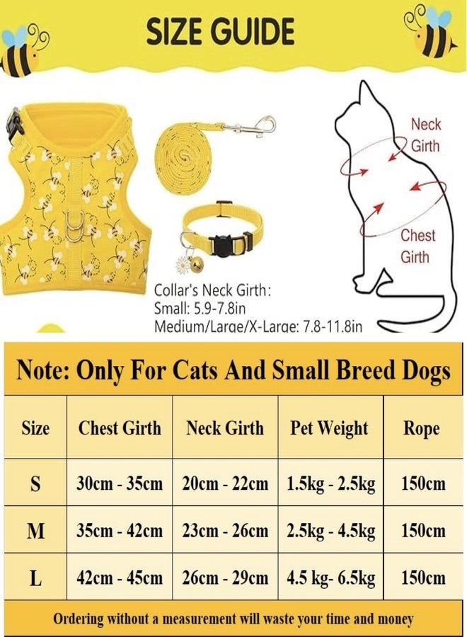 PETANGEL Cat & Small Dog Puppy Harness with Leash and Collar for Walking - Escape Proof - Adjustable Soft Vest Harnesses for Small Dogs and Cats (Size L, Adjustable Chest: 42cm - 45cm) - Image 3