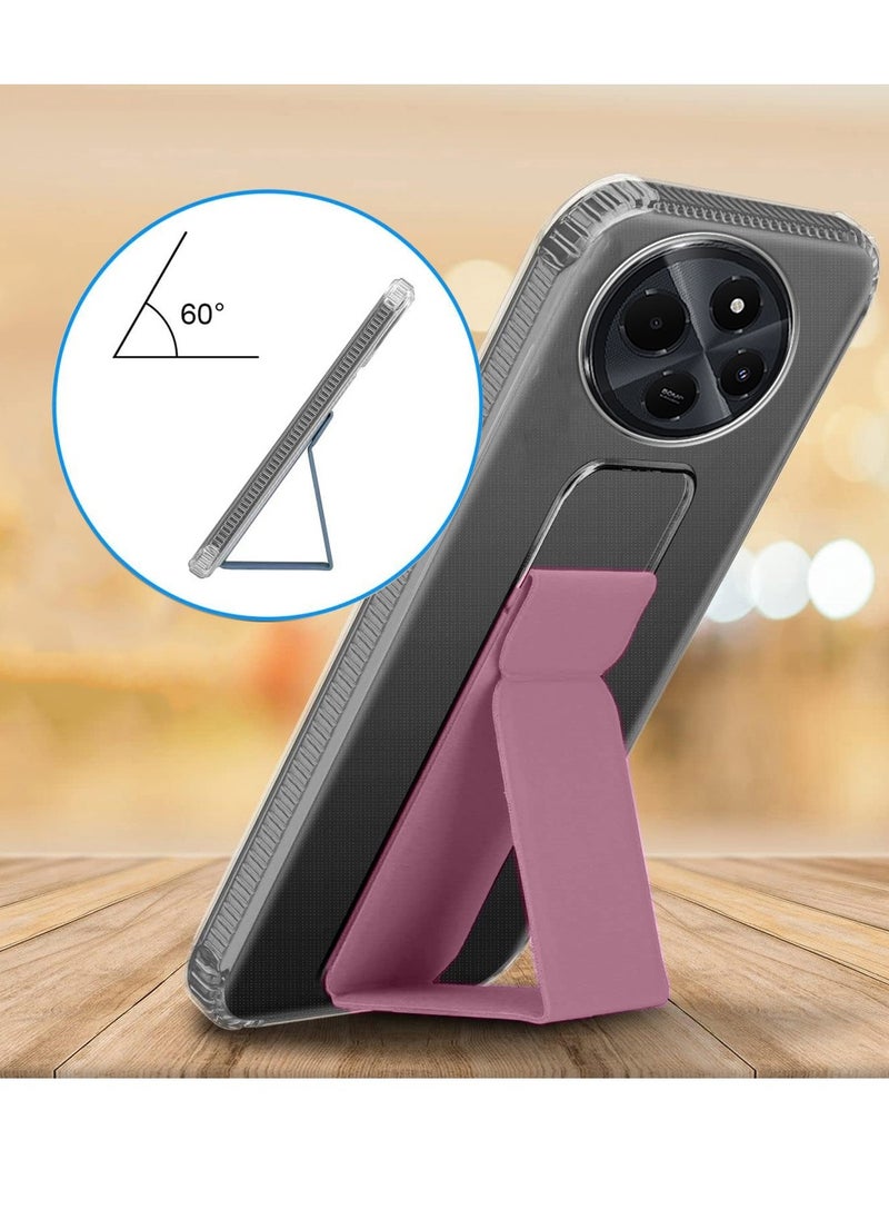 Wtech Xiaomi Redmi 14C 4G 2024 TPU Hand Grip Air Pillow Case Cover - Clear/Pink  - Image 3