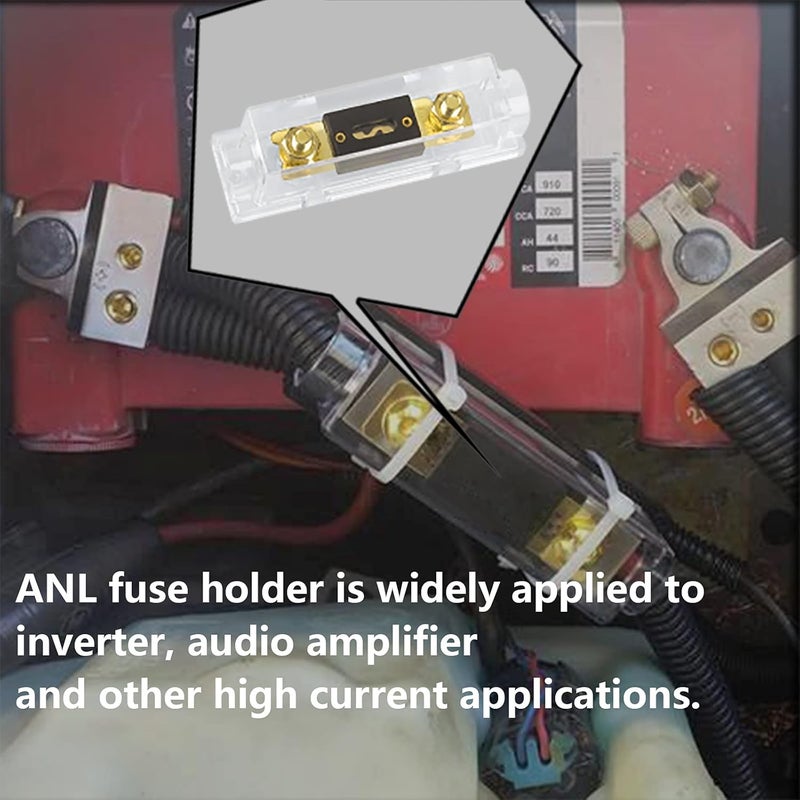 Hamolar 3 Pack 250A Car ANL Fuse Block Kit 0/2/4/8 Gauge AWG 250 AMP Fuses Holder for Audio Truck DIY - Image 5