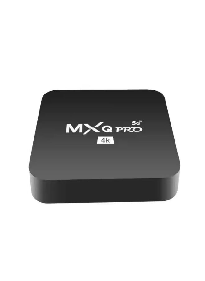 Generic - MXG Pro 5G 4K Android TV Box with Remote Control and HDMI Cable Quad Core 64-bit CPU 4K UHD Streaming Media Player  Android Version Black Color Voice Control Smart TV Media Player - Image 1