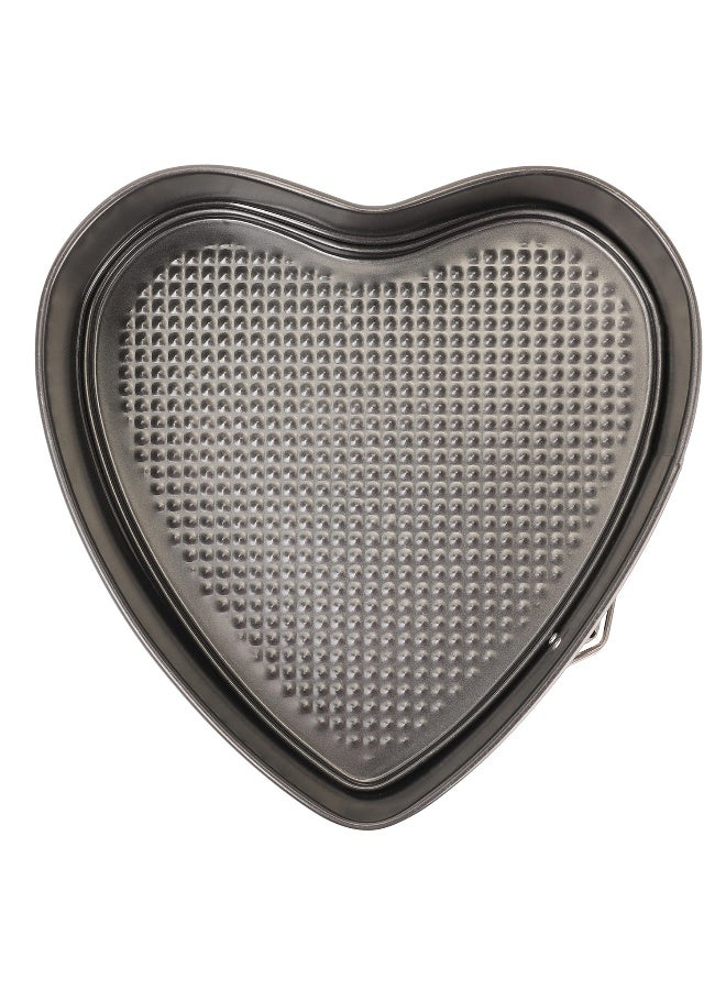 Royalford RF8783 3 Pcs Springform Cake Tins with Loose Base - Non-Stick Quick-Release Quality Bakeware Tins for Soft Sponge Cakes, Cheesecakes & Fruitcakes - Heart, Round & Square Shaped Tins - 0.4mm Thick Black - Image 3