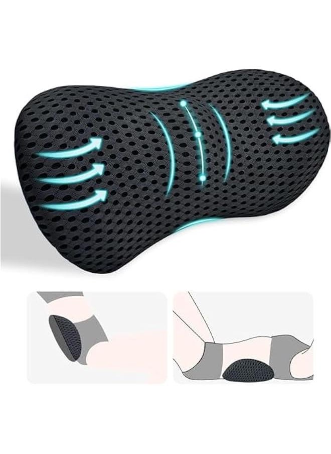 HOOKOR Durku Lumbar Support Pillow, Back Pillow for Low Back Pain Relief, Ergonomic Streamline Car Seat, Office Chair, Recliner and Bed (Black)  - Image 1