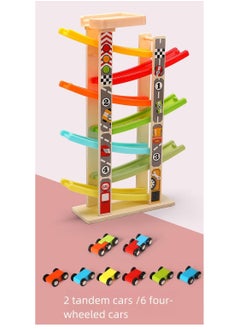 Generic Fun little car,Multi-layer wooden track gliding car toy with inertia sliding racing feature, Slide racing car, ,Suitable for children aged 3 to 12 years old, Boys and girls', Birthday gifts.  - Image 5