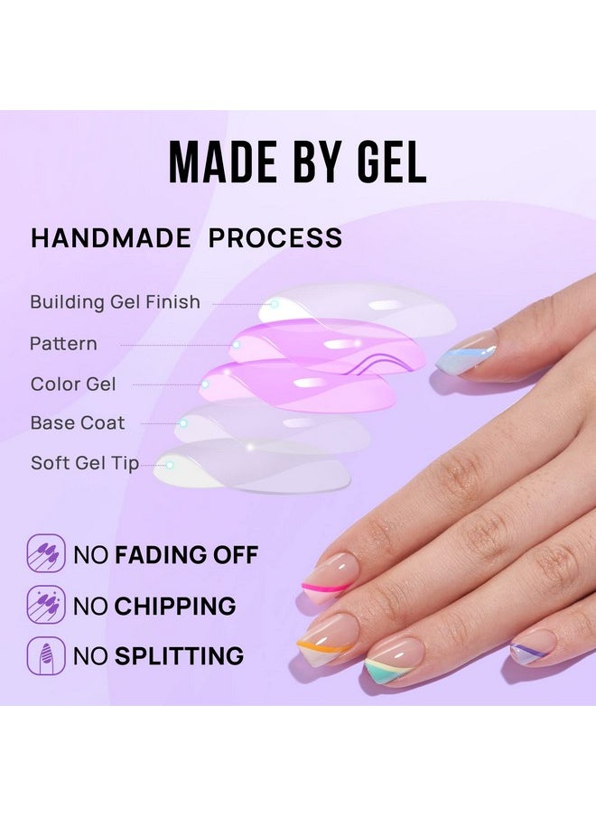 Short Press On Nails Btartbox Supremely Fit & Natural Soft Gel French Tip Press On Nails Square Glue On Nails With Glue Reusable Stick On Nails In 15 Sizes 30 Fake Nails Kit Pastel Curves - pzsku/Z0EDEE18F9C5BB1212166Z/45/_/1720085889/e5b12c92-0d14-41d1-ad9f-d982c210c691