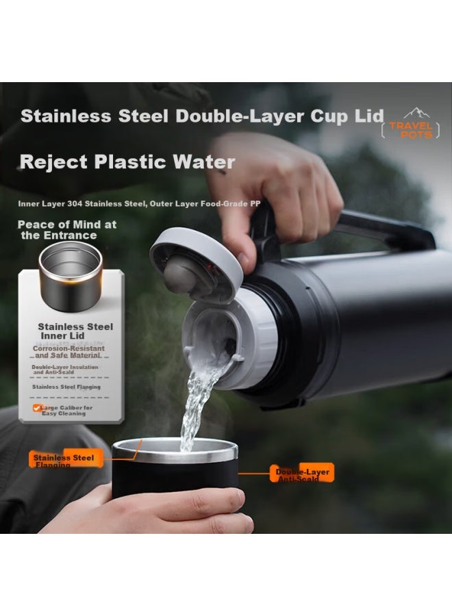 Supor Large Capacity 304 Stainless Steel Vacuum Insulated Flask Outdoor Travel Kettle Household Warm Bottle - Image 2