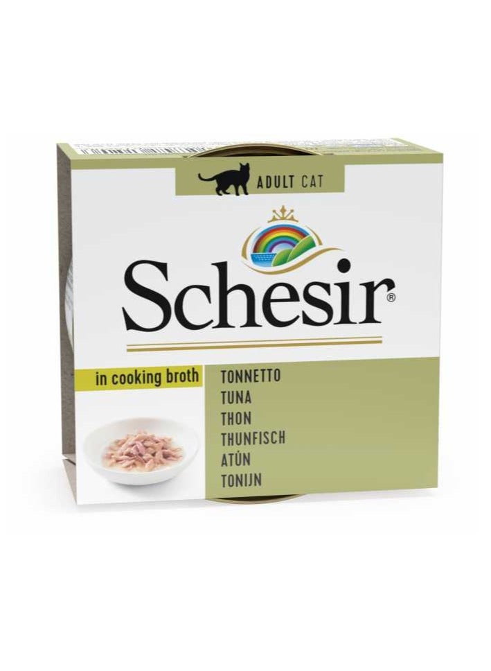 Schesir 14PC Cat Can Broth-Wet Food Tuna 70g - Image 3