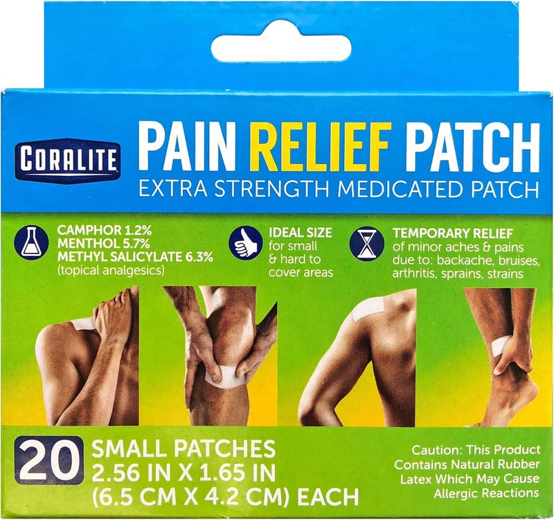Coralite Small Pain Relief Patch 20 Count Bulk Case of 24 - Image 1
