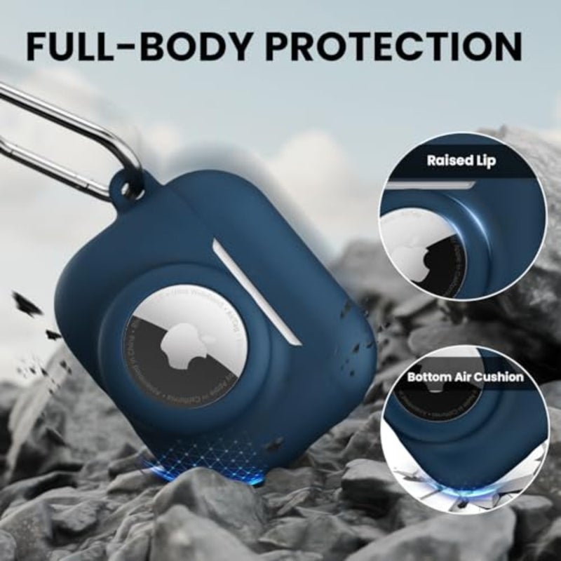 2 in 1 Silicone Case Compatible with and AirTag 2/1, Shockproof Protective Case Cover for rd Generation 2025 with Cleaner Kit and Carabiner - Image 3