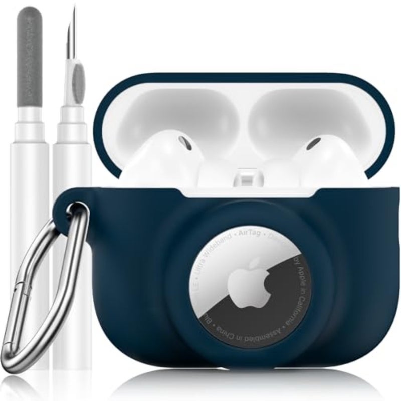 2 in 1 Silicone Case Compatible with and AirTag 2/1, Shockproof Protective Case Cover for rd Generation 2025 with Cleaner Kit and Carabiner - Image 1