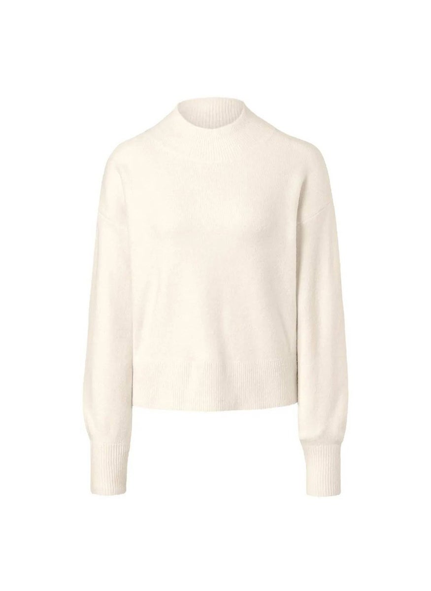 Tchibo - Women Crew Neck Textured Sweater, Creamy - Image 1