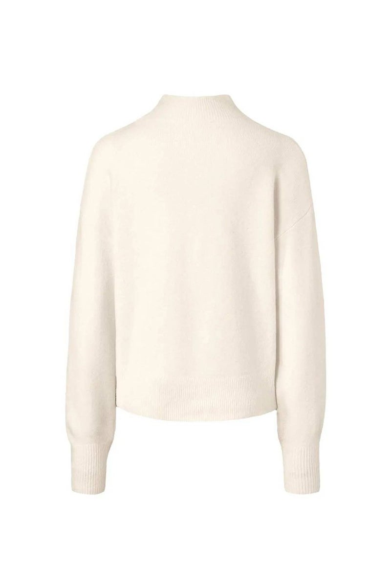 Tchibo Women Crew Neck Textured Sweater, Creamy - Image 3