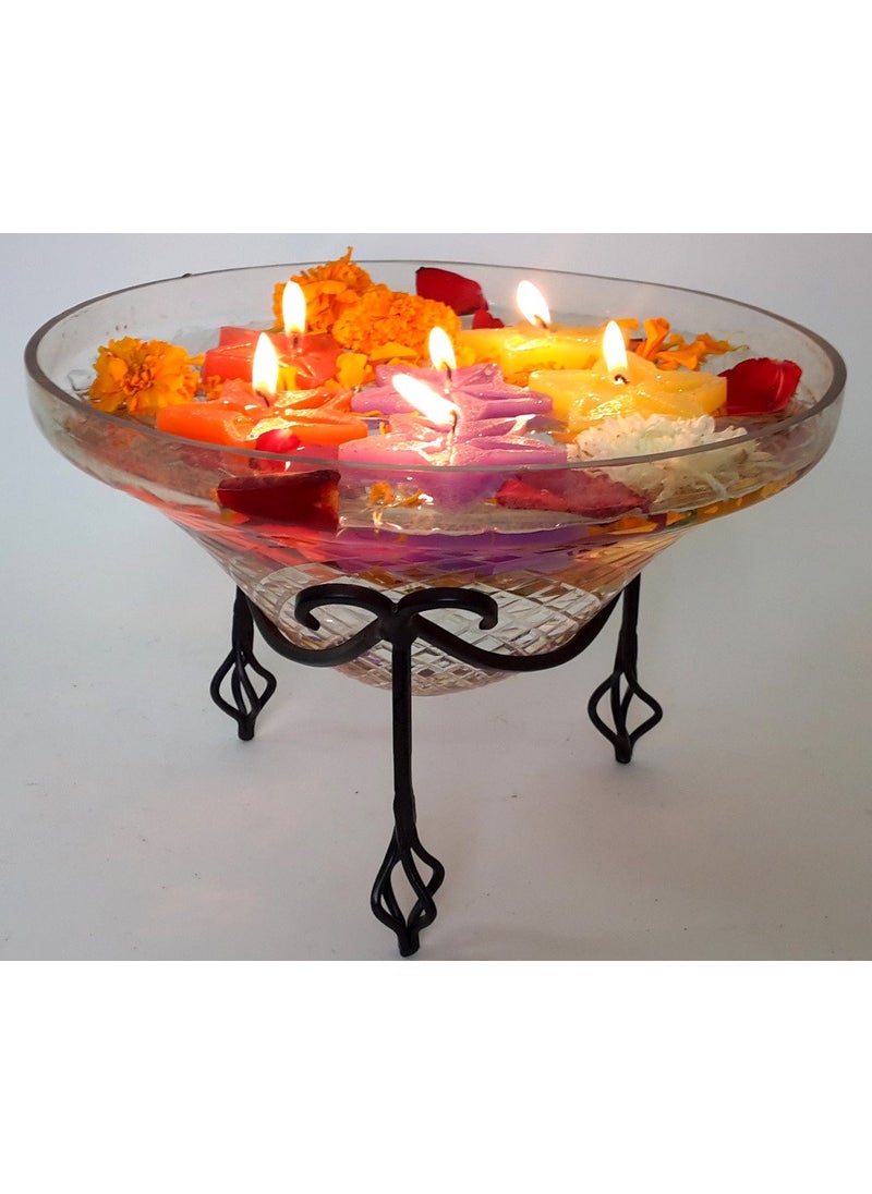 Hosley Set of 2 Decorative Glittered Floating Candles