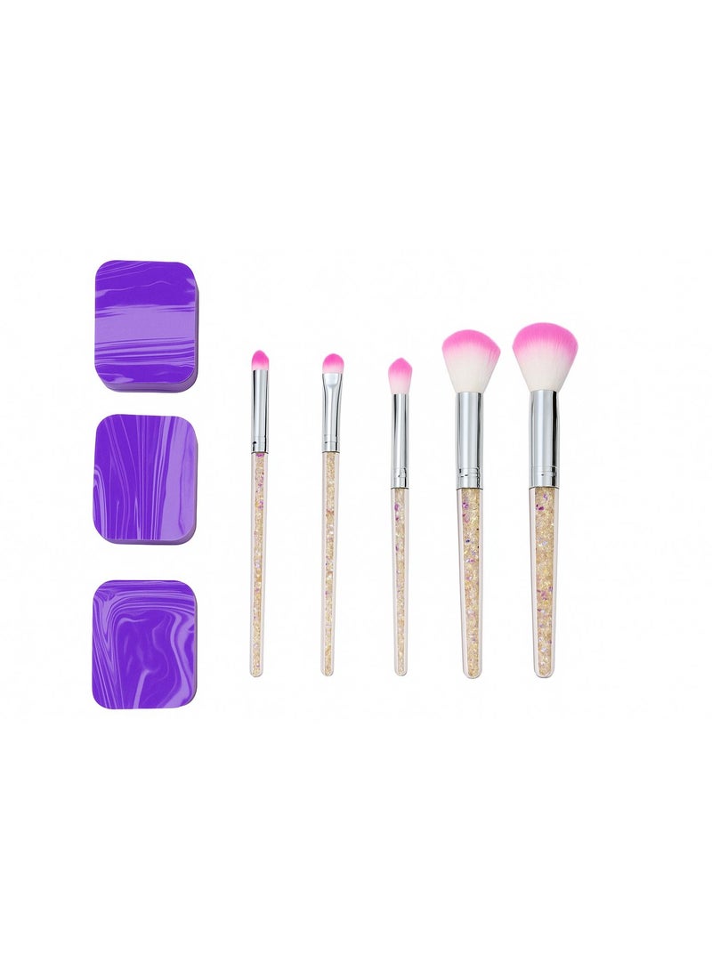 طقم فرش واسفنج مكياج متعددة الاستخدام من 8 قطعة