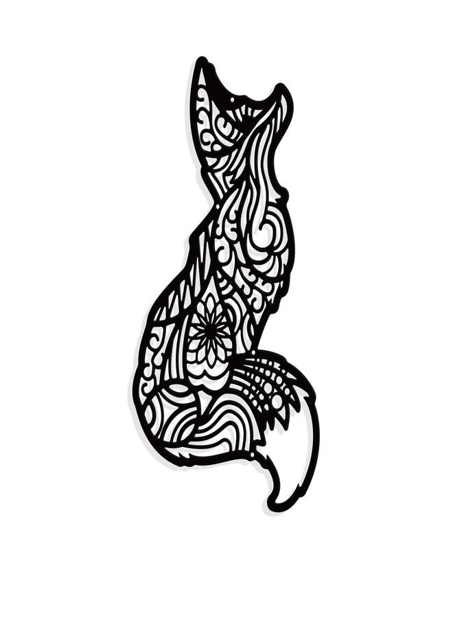 NBEADS Fox Metal Wall Art Decor, Black Wall Hanging Decor Silhouette Wall Art for Home Bedroom Living Room Garden Hotel Office Wall Christmas Festival Decoration Gift, 6.57×11.8" - Image 1