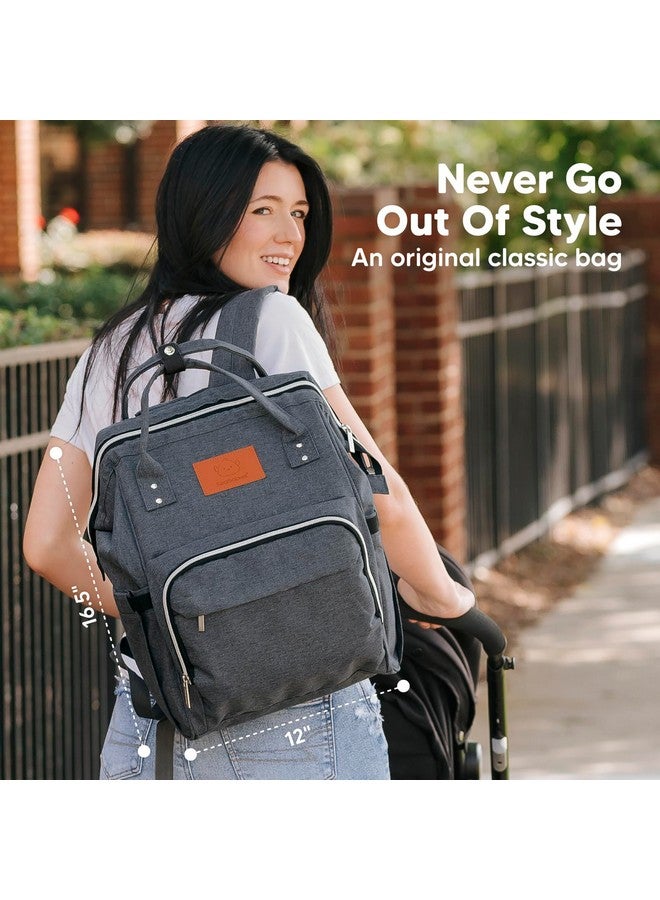 KeaBabies Baby Diaper Bag Backpack Baby Bag For Boys Girls Waterproof Multi Function Baby Backpack Large Diaper Bags For Baby Girl Baby Boy Travel Diaper Bag With Changing Pad (Mystic Gray) - Image 3