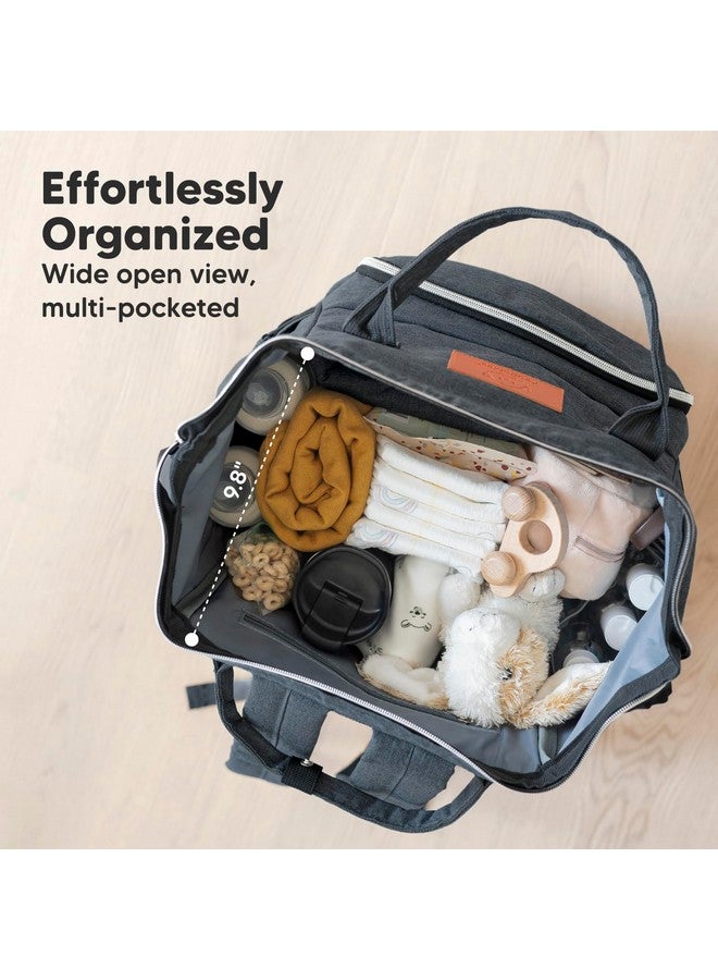 KeaBabies Baby Diaper Bag Backpack Baby Bag For Boys Girls Waterproof Multi Function Baby Backpack Large Diaper Bags For Baby Girl Baby Boy Travel Diaper Bag With Changing Pad (Mystic Gray) - Image 4