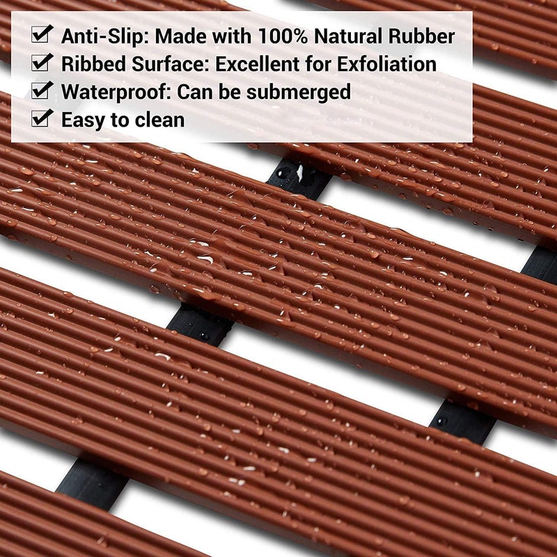 F fabsouk Premium Shower Mat Anti Slip, Striped Anti Skid for Bathroom, Stand up mat for Bath, Shower, Kitchen, Anti Bactirial, Machine Washable(1.5ft x 2ft) - Also Available in 5 Meter Roll - Image 4