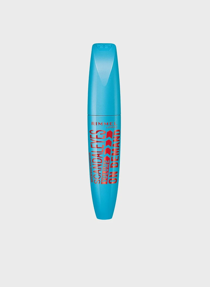 RIMMEL LONDON Rimmel Scandal'Eyes Volume On Demand Waterproof Mascara – 001 – Black, 12ml