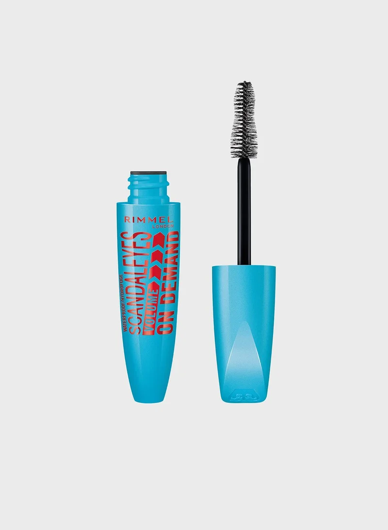 RIMMEL LONDON Rimmel Scandal'Eyes Volume On Demand Waterproof Mascara – 001 – Black, 12ml