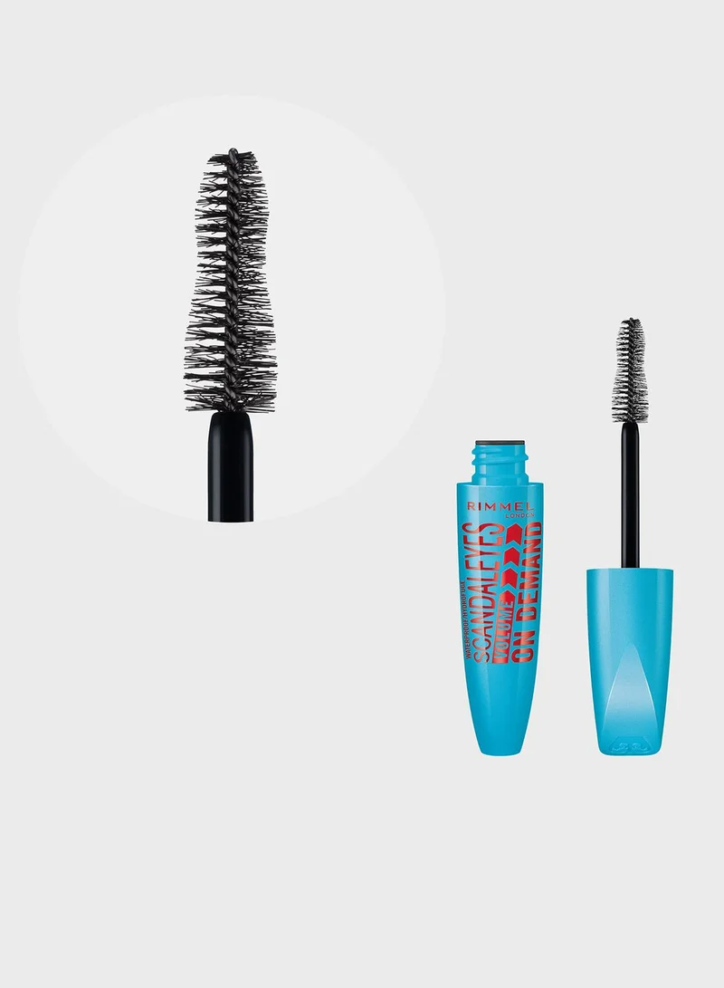 RIMMEL LONDON Rimmel Scandal'Eyes Volume On Demand Waterproof Mascara – 001 – Black, 12ml