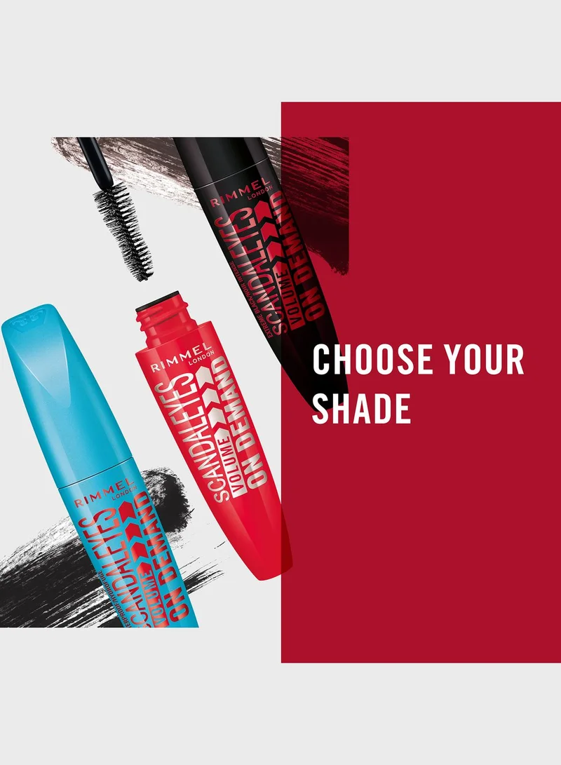 RIMMEL LONDON Rimmel Scandal'Eyes Volume On Demand Waterproof Mascara – 001 – Black, 12ml