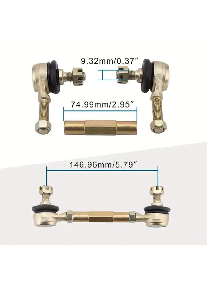 70mm Motorcycle Tie Rod Stabilizer Link Bar System For 50cc To 250cc ATV Quads Easy Installation Black Gold - Image 2