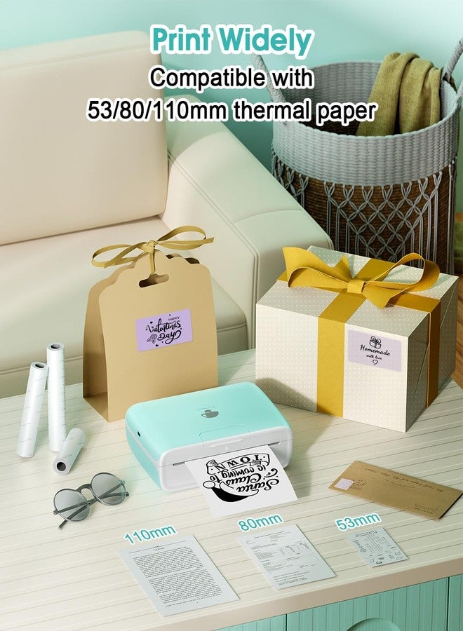 Phomemo M04S Portable Thermal Printer Sticky Note Printer, Bluetooth Label Printer, Support 2/3/4 inch Printing Width, 300 dpi,Compatible with iOS + Android, Suitable for Labels, Notes, documents - Image 2