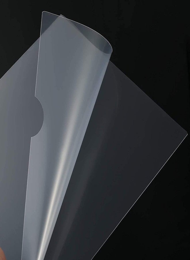 مجموعة FUTURE X من 100 غلاف بلاستيكي شفاف على شكل حرف L بحجم A4 لحفظ المستندات والوثائق والشهادات - 100 قطعة للاستخدامات المتعددة - Image 4