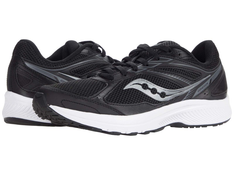 Saucony Men's Cohesion 14 Running Shoe, Black/White, 9.5 Wide - Image 2