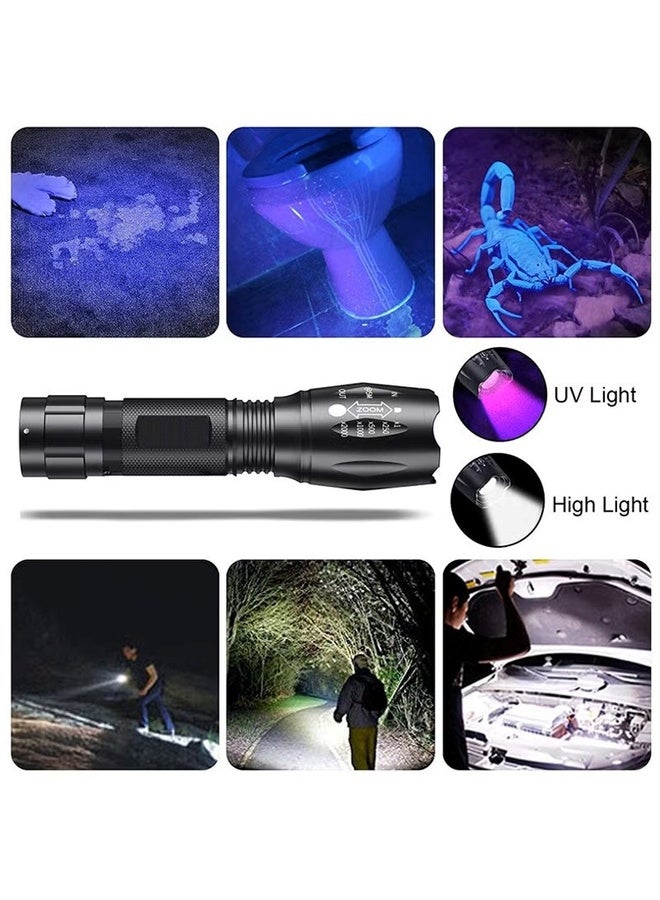 Flashlight UV and White Light 2 In 1 Flashlight LED Dual Color Waterproof Flashlight - Image 2