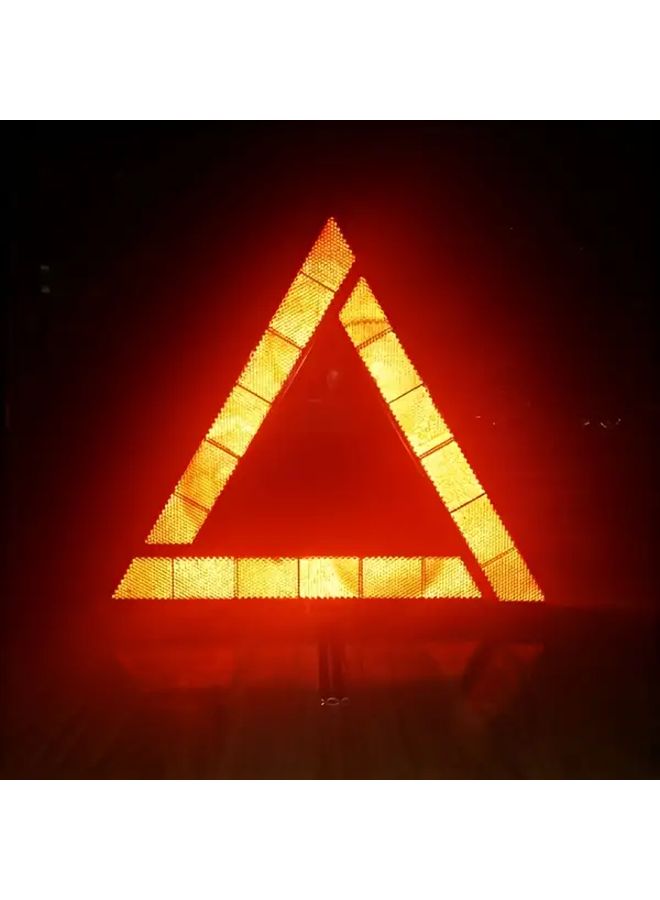 3 Pack Red Reflective Emergency Car Safety Triangle Portable Warning Signs for Roadside - Image 3