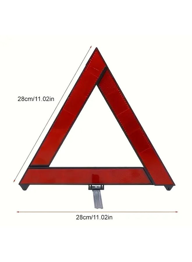 3 Pack Red Reflective Emergency Car Safety Triangle Portable Warning Signs for Roadside - Image 5
