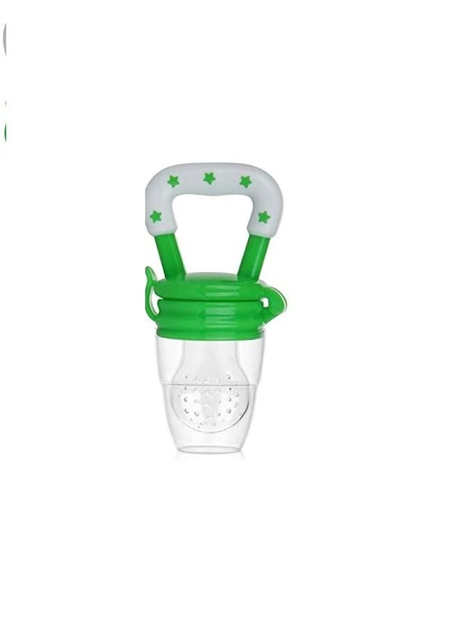 vsell24 1 pc Baby Fresh Fruit and Vegetable Food Feeder Bottle Green Silicone Infant Feeding Pacifier Nibbler for Fruits Vegetables Purees and Teething Relief - Image 3